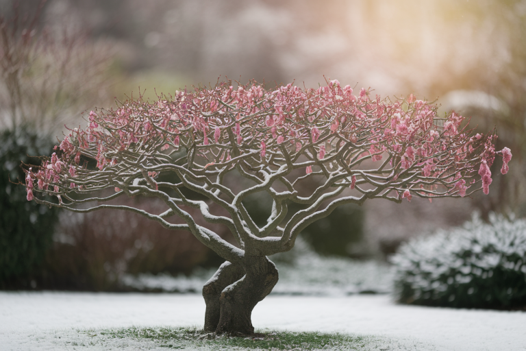 arbre-judas-torsade-fleurs-neige