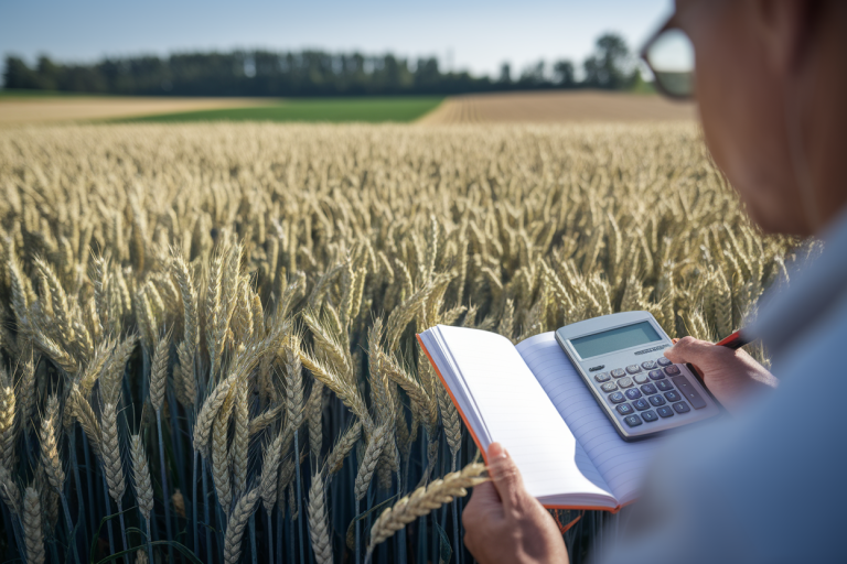 fermier-dos-champs-ble-calculatrice