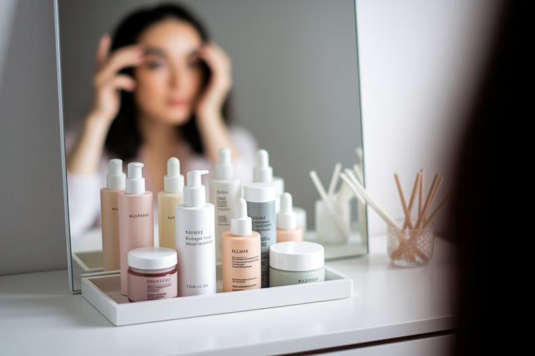 produits-soins-visage-coiffeuse-miroir